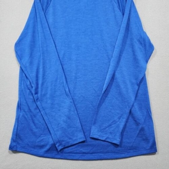Under Armour Polo Shirt Mens Large Blue HeatGear Loose Long Sleeve - Picture 13 of 15